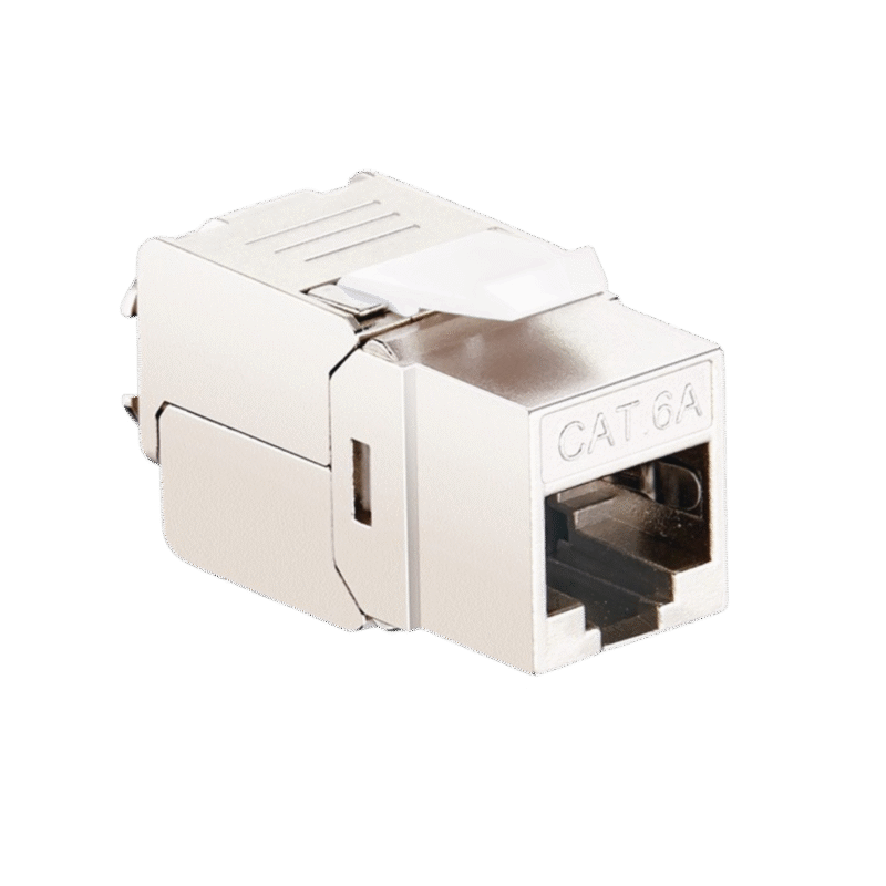 Prise Réseau Keystone RJ45 CAT6A FTP 360° Sans Outil – TOPNet TPN-PR6F