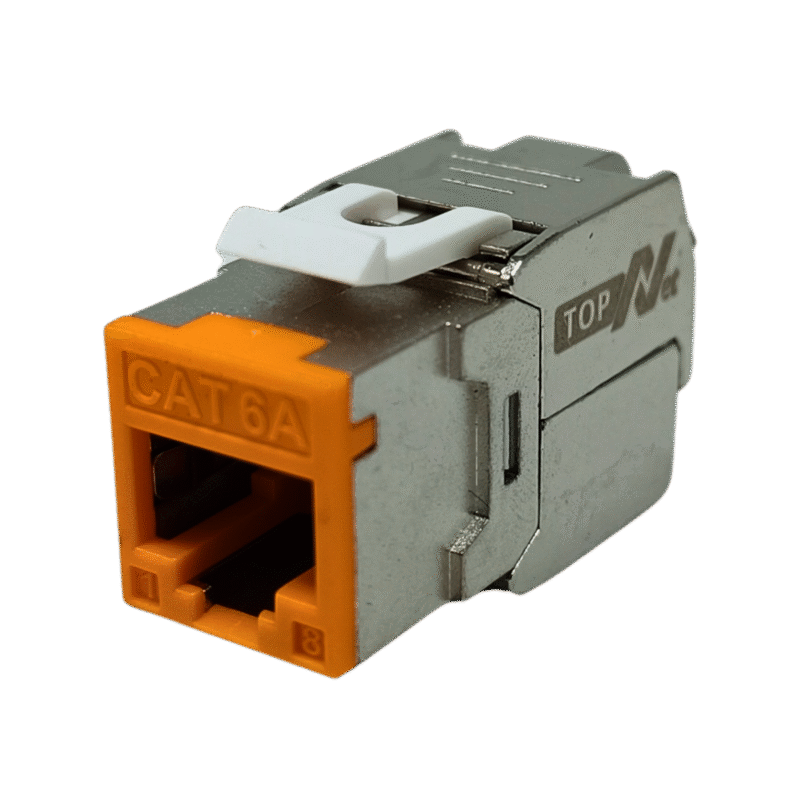 Prise Réseau Keystone RJ45 CAT6A FTP 360° Sans Outil – TOPNet TPN-PR6AF