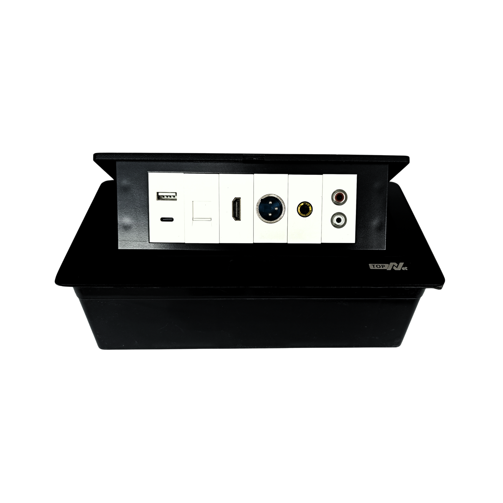 boitier-encastrable-pop-up-bureau-aluminium-3-modules-topnet-tpn-bap3